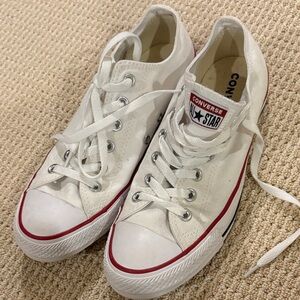 Converse All Star White Canvas Sneakers Size 9 Low Top NWOT